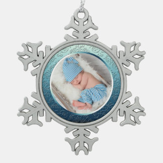 Aangepaste kerstversiering met foto's Snowflake Tin Sneeuwvlok Ornament