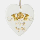 Aangepaste kerstversiering met Golden Jubileum Keramisch Ornament (Rechts)