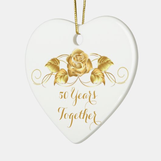 Aangepaste kerstversiering met Golden Jubileum Keramisch Ornament (Links)