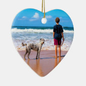 Aangepaste kerstversiering met uw huisdieren keramisch ornament (Rechts)