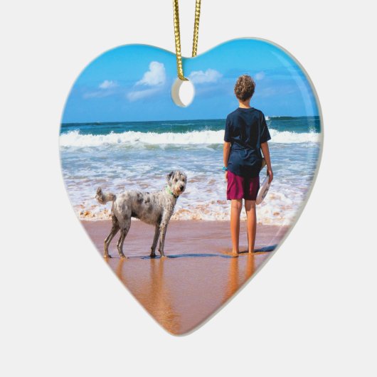 Aangepaste kerstversiering met uw huisdieren keramisch ornament (Links)