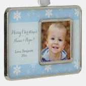 Aangepaste kerstversiering op basis van FOTO Verzilverd Omlijst Ornament (Rechts)