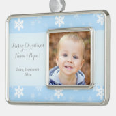 Aangepaste kerstversiering op basis van FOTO Verzilverd Omlijst Ornament (Links)