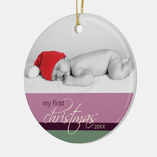 Aangepaste kerstversiering voor baby's (pruimen) keramisch ornament (Links)
