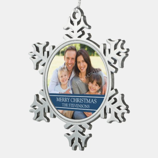 Aangepaste kerstversiering voor de fotoserie tin sneeuwvlok ornament (Rechts)