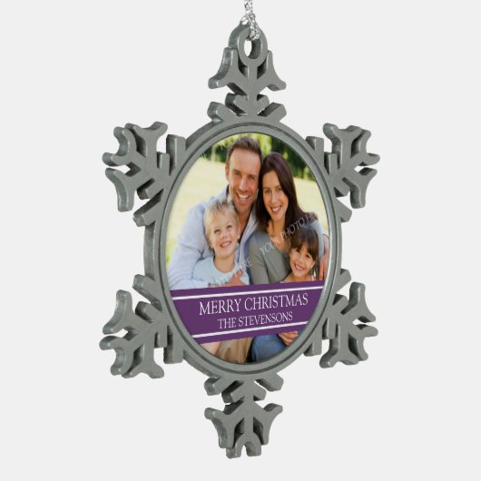 Aangepaste kerstversiering voor de fotoserie tin sneeuwvlok ornament (Links)