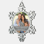 Aangepaste kerstversiering voor de fotoserie tin sneeuwvlok ornament (Rechts)