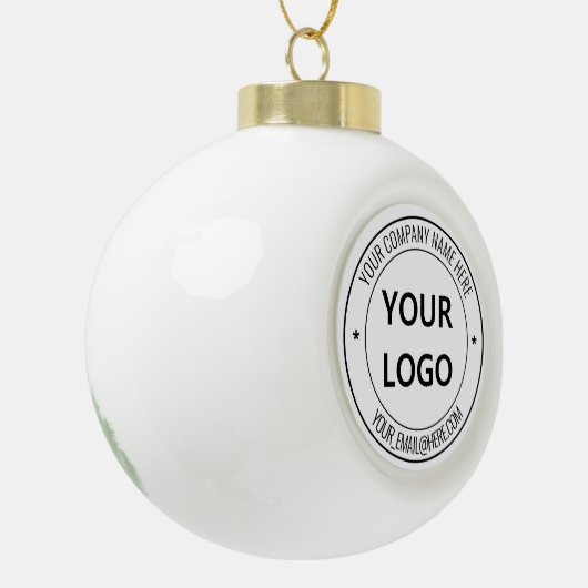 Aangepaste kerstversiering voor Logo- en tekstbedr Keramische Bal Ornament (Links)