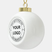 Aangepaste kerstversiering voor Logo- en tekstbedr Keramische Bal Ornament (Rechts)