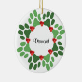 Aangepaste kerstversiering voor Paw Print Pet Keramisch Ornament (Rechts)