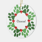 Aangepaste kerstversiering voor Paw Print Pet Keramisch Ornament (Links)