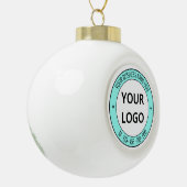 Aangepaste kerstversiering voor zakelijke Logo Keramische Bal Ornament (Links)