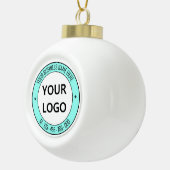 Aangepaste kerstversiering voor zakelijke Logo Keramische Bal Ornament (Rechts)