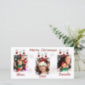 Aangepaste kerstversieringen Fotokaarten Feestdagenkaart (Staand voorkant)