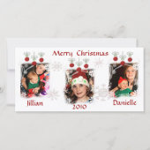 Aangepaste kerstversieringen Fotokaarten Feestdagenkaart (Voorkant)