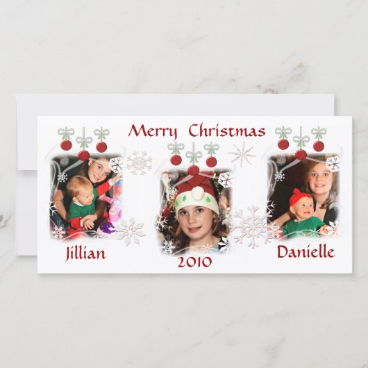 Aangepaste kerstversieringen Fotokaarten Feestdagenkaart (Voorkant)