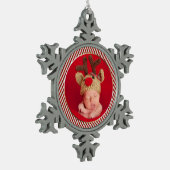 Aangepaste kerstversieringen met fotofeestdagen tin sneeuwvlok ornament (Links)