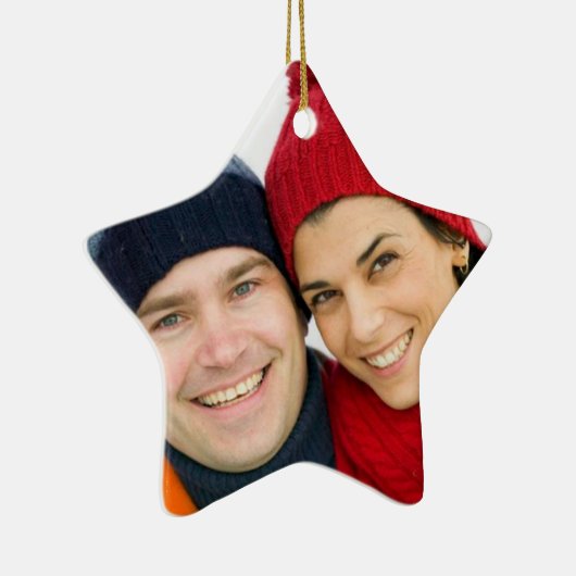 Aangepaste kerstversieringen met foto's keramisch ornament (Rechts)