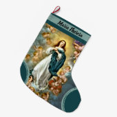 Aangepaste kerstviremie Mary veronderstelling Grote Kerstsok (Voorkant (Hangend))