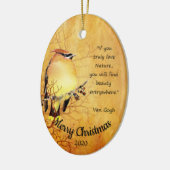 Aangepaste kerstWaterverf Cedar Waxing Keramisch Ornament (Links)