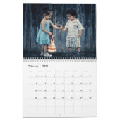 Aangepaste kerstWaterverf Maandelijkse foto's Kalender (Feb 2026)