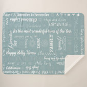 Aangepaste kerstwensen sherpa deken (Voorkant (horizontaal))