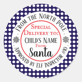 Aangepaste kerstworkshop ronde sticker