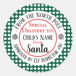 Aangepaste kerstworkshop ronde sticker