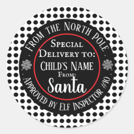 Aangepaste kerstworkshop ronde sticker