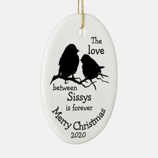 Aangepaste kerstzusjes-offerte keramisch ornament (Rechts)