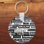Aangepaste keten voor Europese reizigers Sleutelhanger (Voorkant)
