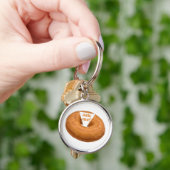 Aangepaste keten voor Humor donut Sleutelhanger (Hand)