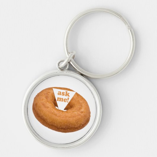 Aangepaste keten voor Humor donut Sleutelhanger (Voorkant)