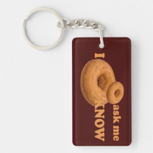 Aangepaste keten voor Humor donut Sleutelhanger