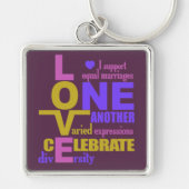 Aangepaste keten voor huwelijksgelijkheid / One Lo Sleutelhanger (Voorkant)