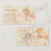 Aangepaste ketting-Floral op Waterverf-platforms Visitekaartje (Voorkant / Achterkant)