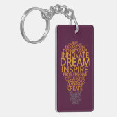 Aangepaste ketting van Inspirerend lichte lamp Sleutelhanger (Voorkant Links)