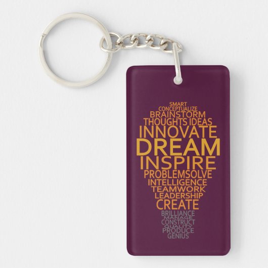 Aangepaste ketting van Inspirerend lichte lamp Sleutelhanger (Voorkant)