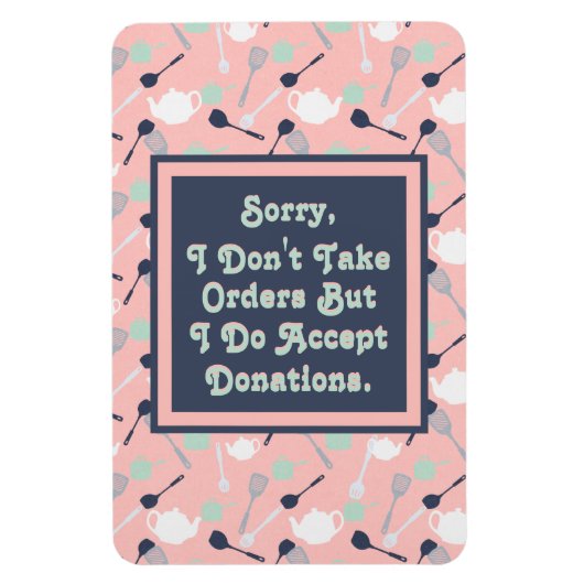 Aangepaste keuken ik neem geen bestellingen magneet (Verticaal)