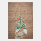 Aangepaste keuken-kerstboomhanddoek theedoek (Verticaal)