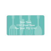 Aangepaste keuken kookgerei adresetiketten etiket (Voorkant)