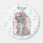 Aangepaste keuken-roze roze roze rok magneet (Voorkant)