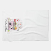 Aangepaste keuken roze voorraad theedoek (Horizontaal)