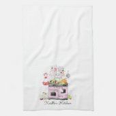 Aangepaste keuken roze voorraad theedoek (Verticaal)