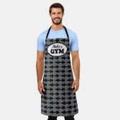 Aangepaste keuken schort met halter patroon (Gedragen)