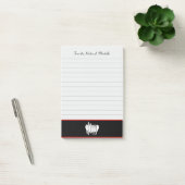 Aangepaste keuken van zwart rood gevoerde 4" x 6" post-it® notes (Kantoor)