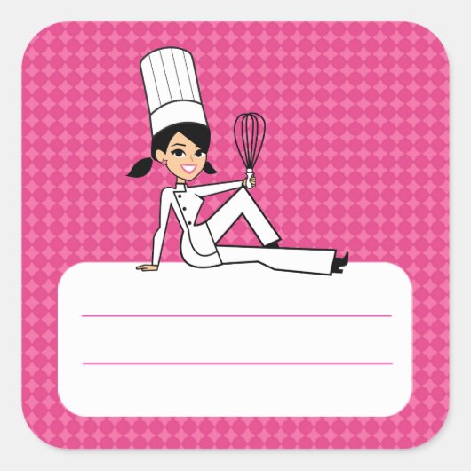 Aangepaste keuken voedsellabel vierkante sticker (Voorkant)