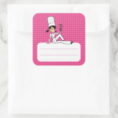 Aangepaste keuken voedsellabel vierkante sticker (Tas)