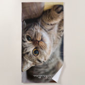 Aangepaste keuken voor Cute Cat Beach Strandlaken (Voorkant)