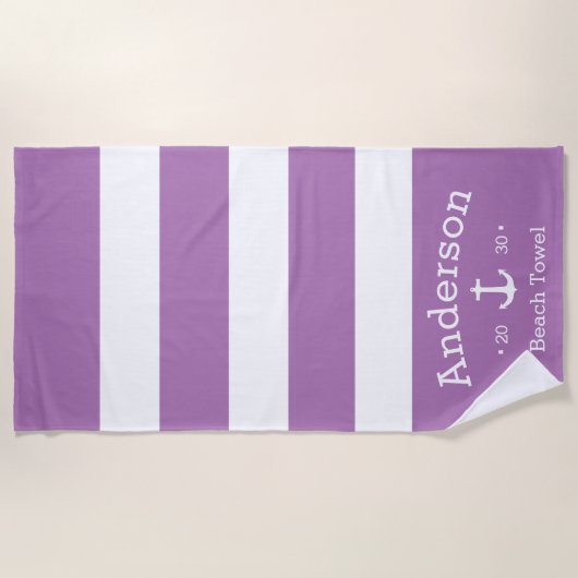 Aangepaste keukendoek - Lavender Nautical Strandlaken (Voorkant)